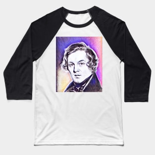 Robert Schumann Pink Portrait | Robert Schumann Artwork 7 Baseball T-Shirt